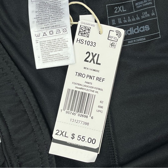NWT Adidas Men’s Tiro 23 Reflective 3–Stripe Track Pants Black/Silver Sz 2XL - Picture 14 of 16
